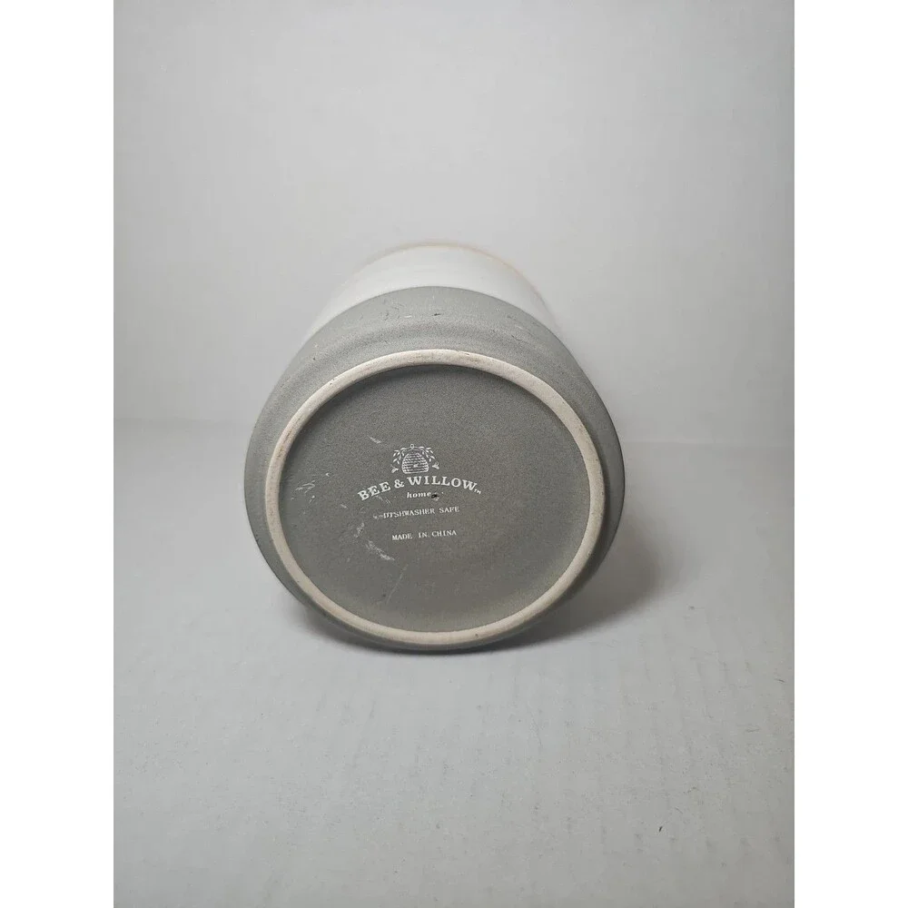Bee & Willow Half-glazed Ceramic Stoneware Storage Canister with Airtight Lid